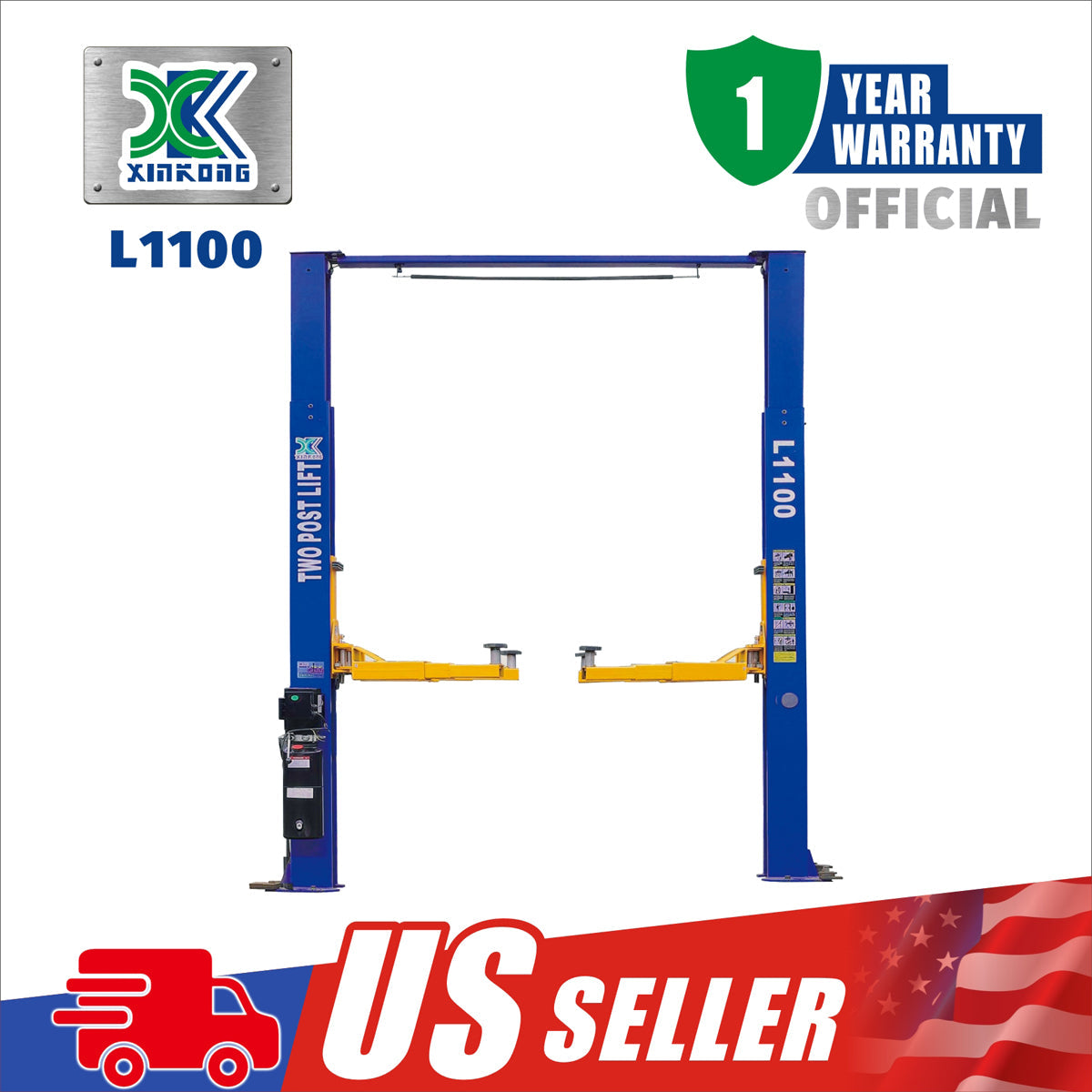 10,000 LBS CAR LIFT L1100 2 POST OVERHEAD CAR AUTO TRUCK HOIST 220V OR 110V