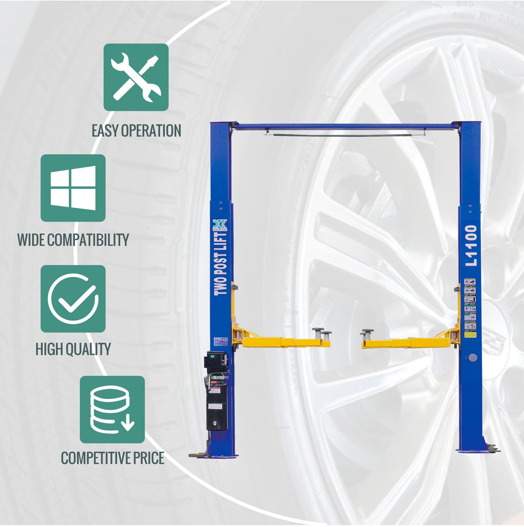 10,000 LBS CAR LIFT L1100 2 POST OVERHEAD CAR AUTO TRUCK HOIST 220V OR 110V