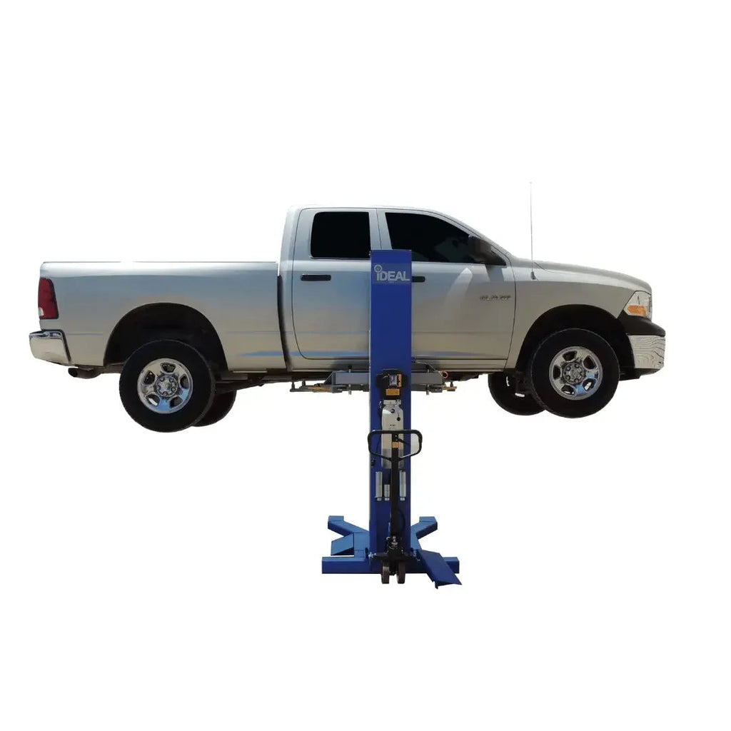 Ideal Mobile Single Column Automotive Lift- 6000lb Capacity Blue/Gray MSC-6KLP