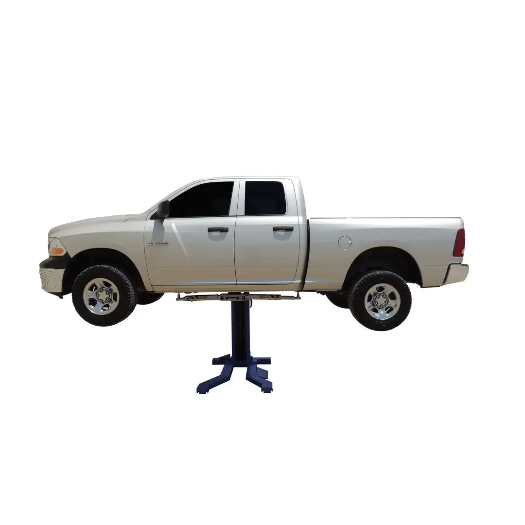 Ideal Mobile Single Column Automotive Lift- 6000lb Capacity Blue/Gray MSC-6KLP