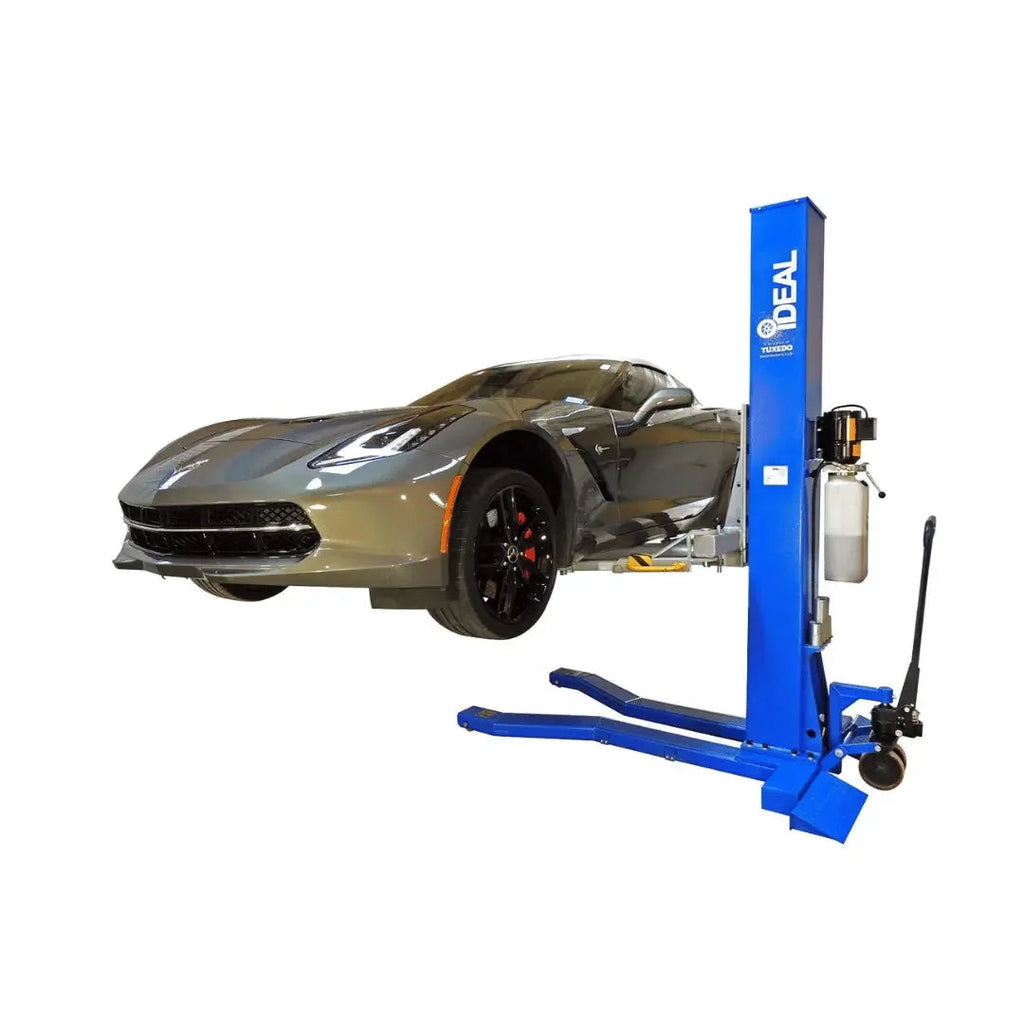 Ideal Mobile Single Column Automotive Lift- 6000lb Capacity Blue/Gray MSC-6KLP