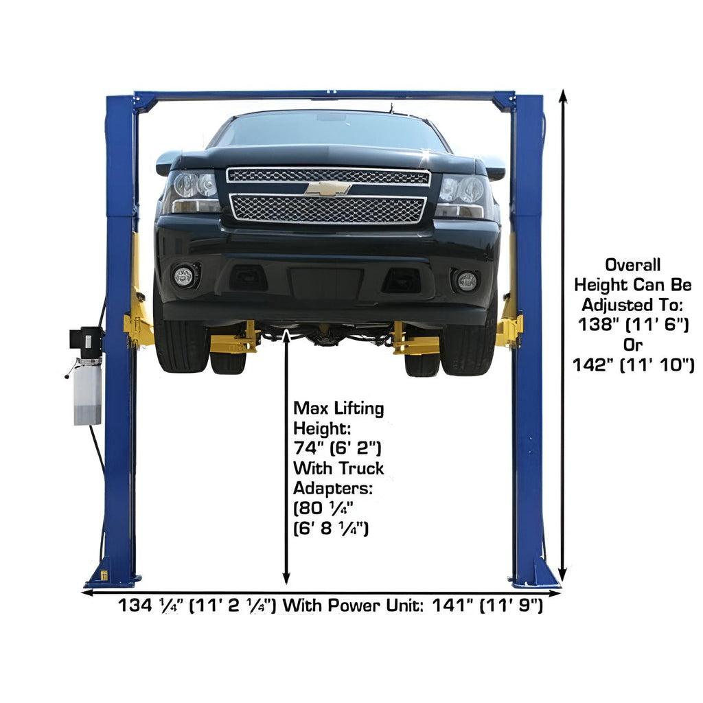 Atlas 9KOH 9,000 lb 2 Post Lift - Adjustable Height