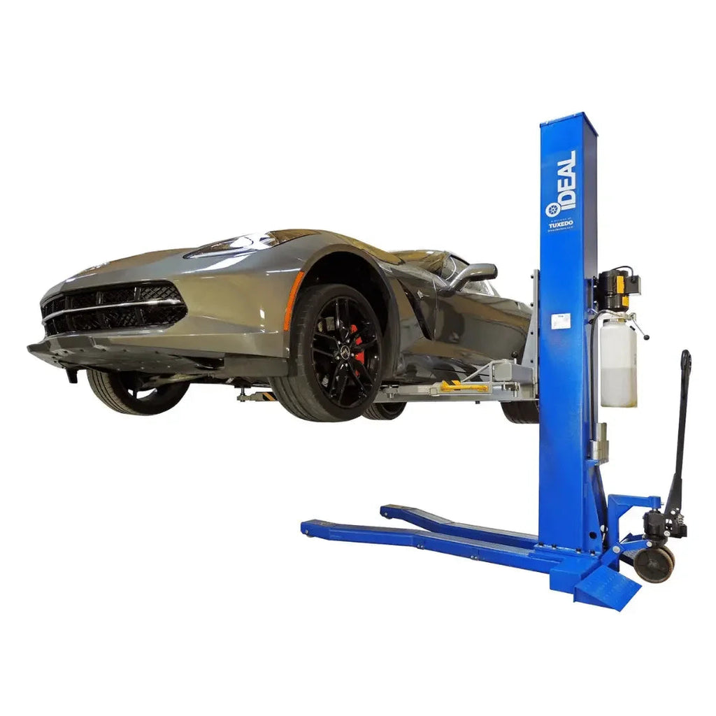 Ideal Mobile Single Column Automotive Lift- 6000lb Capacity Blue/Gray MSC-6KLP