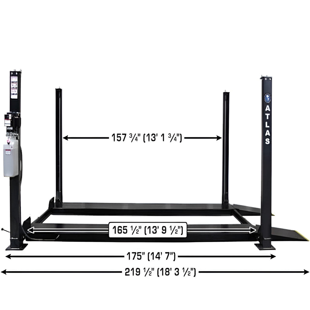 Atlas APEX 8 4 Post Lift + (2) ProJack35 Sliding Jacks Combo
