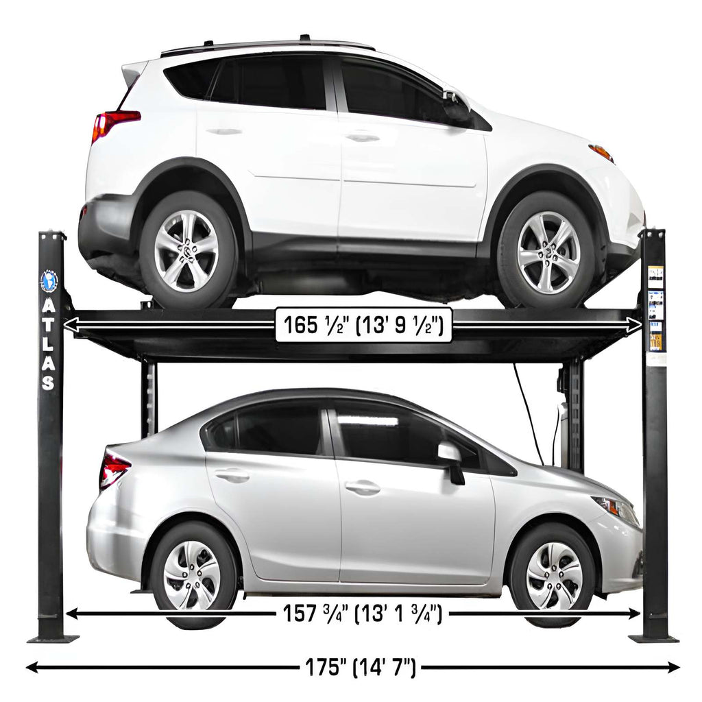 Atlas Apex 8, 8,000 lb 4 Post Vehicle Storage Lift - ALI Certified