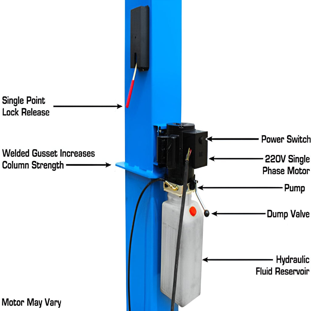 Atlas BP10000 10,000 lb 2 Post Lift - Low Ceiling; Commercial Grade