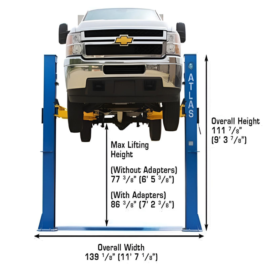 Atlas BP10000 10,000 lb 2 Post Lift - Low Ceiling; Commercial Grade
