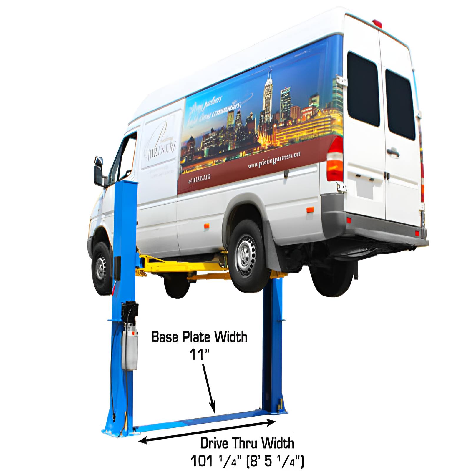 Atlas BP10000 10,000 lb 2 Post Lift - Low Ceiling; Commercial Grade