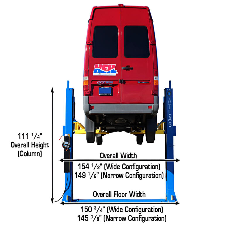 Atlas BP12000X, 12,000 lb 2 Post Lift - Commercial Grade