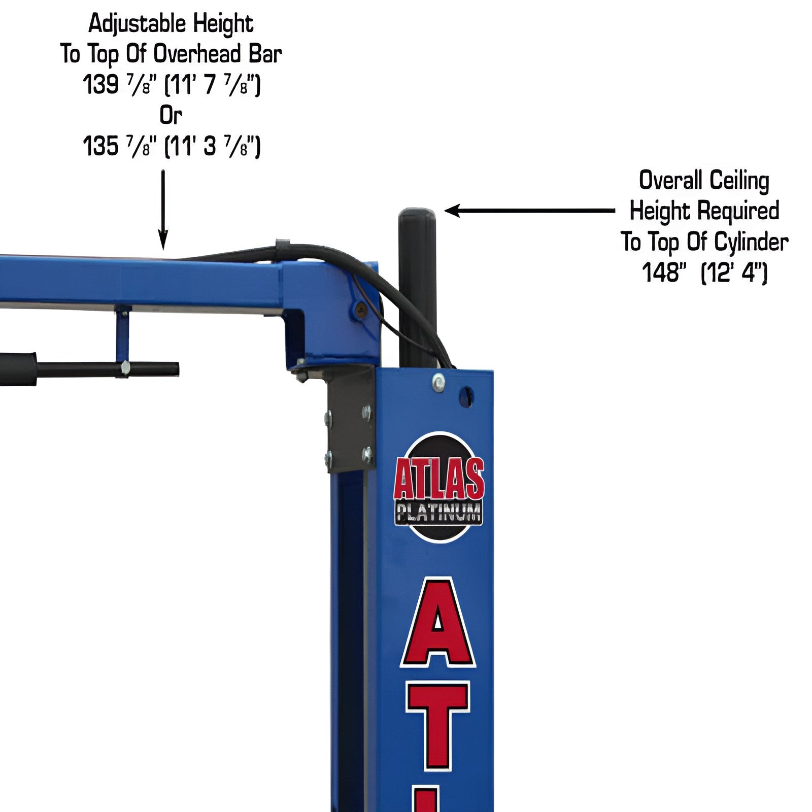 Atlas PVL10, 10,000 lb 2 Post Lift - ALI Certified