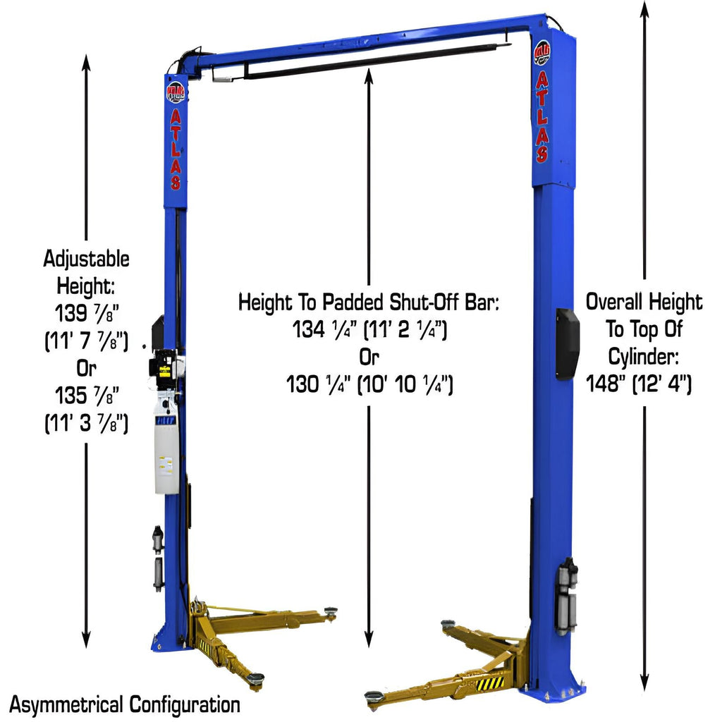 Atlas PVL10, 10,000 lb 2 Post Lift - ALI Certified