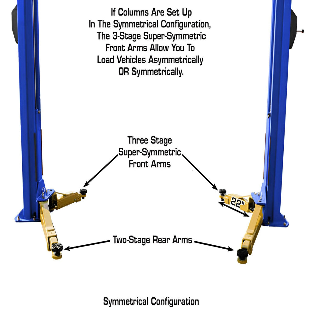 Atlas PVL10, 10,000 lb 2 Post Lift - ALI Certified