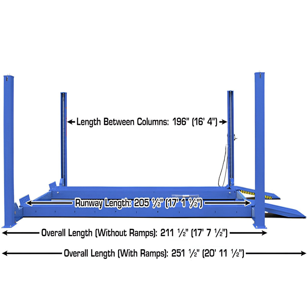 Atlas PVL14, 14,000 lb 4 Post Lift - ALI Certified