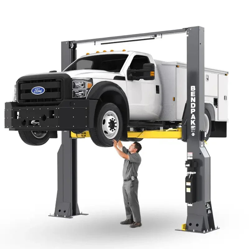 BendPak XPR-14CL-192 , 14,000 lb. capacity, ali certified clearfloor, triple-telescope arms-all four, Asymmetrical Lift