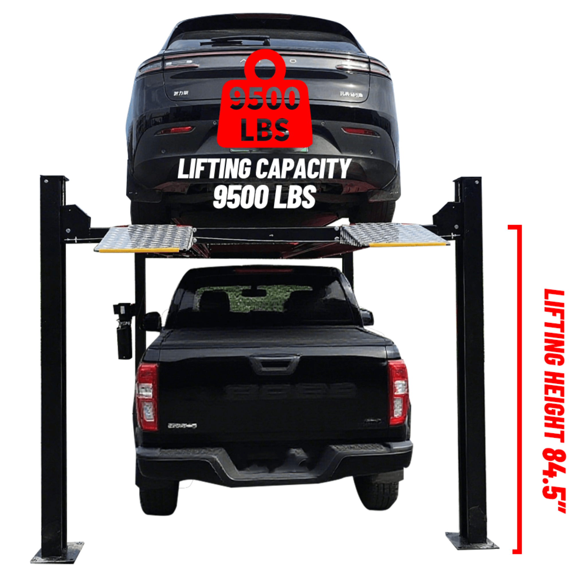 KATOOL KT-4H950 9,500lb 4 Post Lift - Heavy Duty