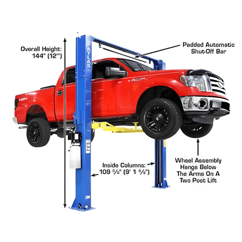 Atlas PRO 9D 9,000lb 2 Post Lift - Symmetric/Asymmetric Columns