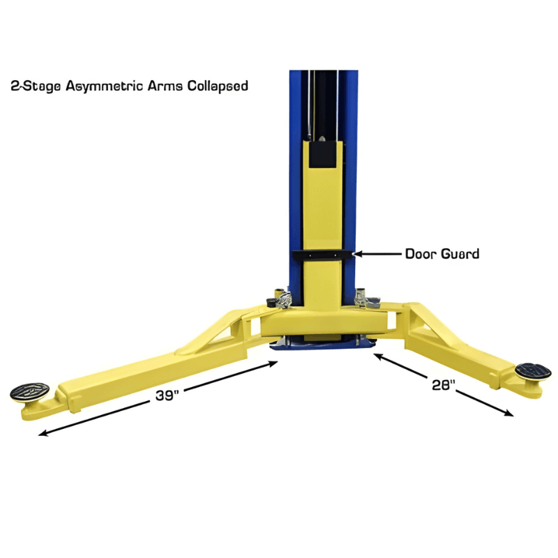 Atlas PRO 9D 9,000lb 2 Post Lift - Symmetric/Asymmetric Columns
