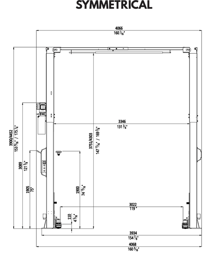 Titan HD2P-12KMSC 12,000lb 2 Post Lift - Master Series
