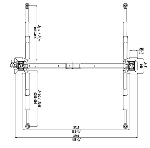 Titan HD2P-12KMSC 12,000lb 2 Post Lift - Master Series